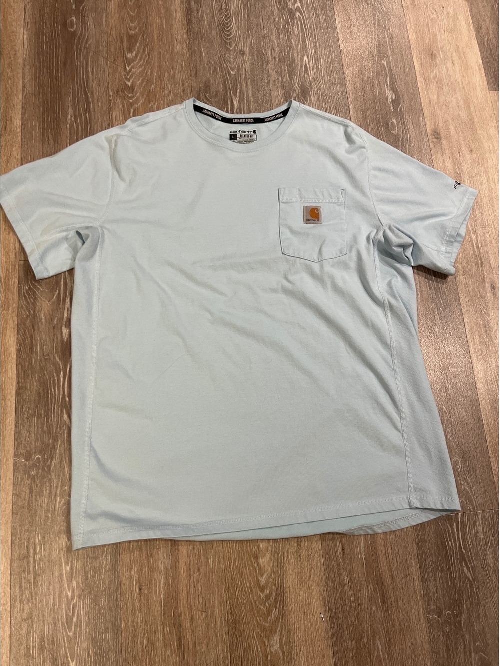 Carhartt Force Relaxed Fit Light Blue T-Shirt Large